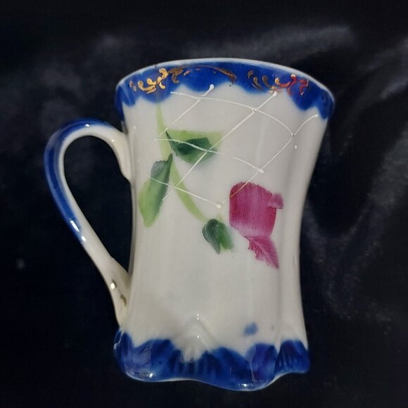 Nippon Hand Painted CHOCOLATE POT Cobalt Blue Gold Florial 12pc Set Antique - Picture 11 of 16